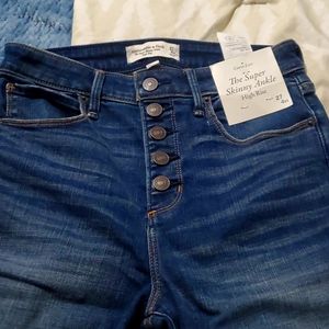 Abercrombie and fitch skinny high rise jeans